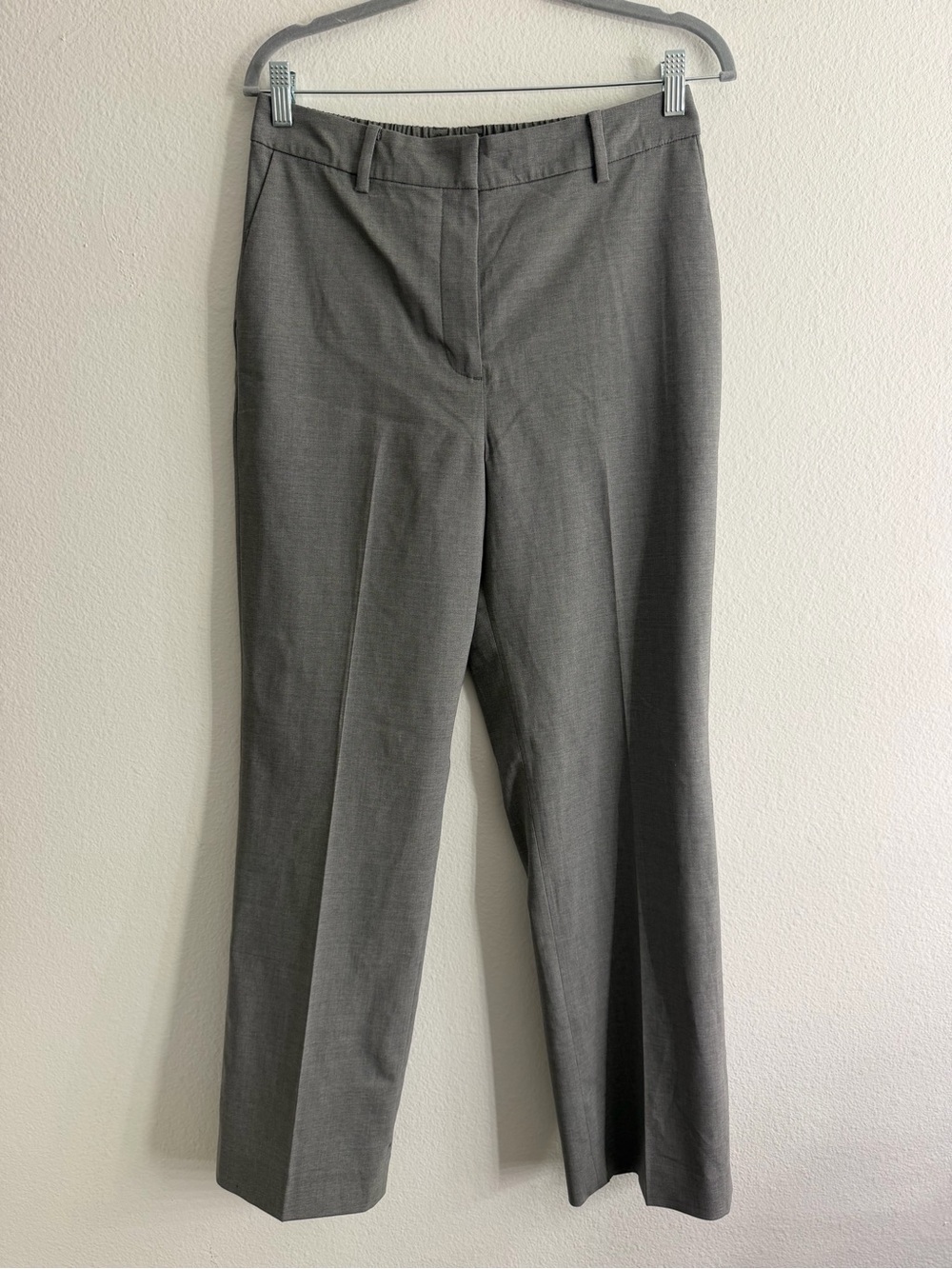 Quince Women’s Italian Virgin Wool Slim-Leg Ankle Pants in Melange Gray Size 8 - Picture 3 of 8